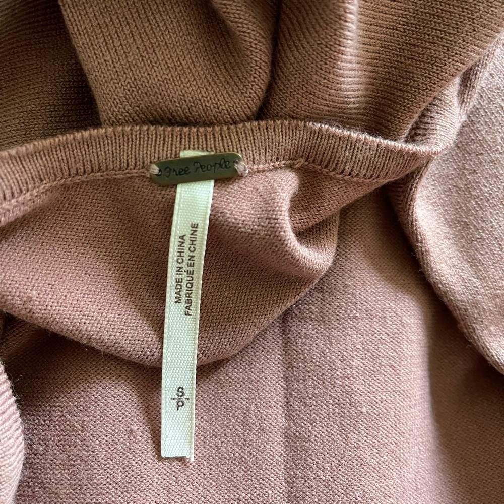 Free People Dress Mockneck Open Back Rose Minidress with Buckle detail Small - Picture 5 of 7